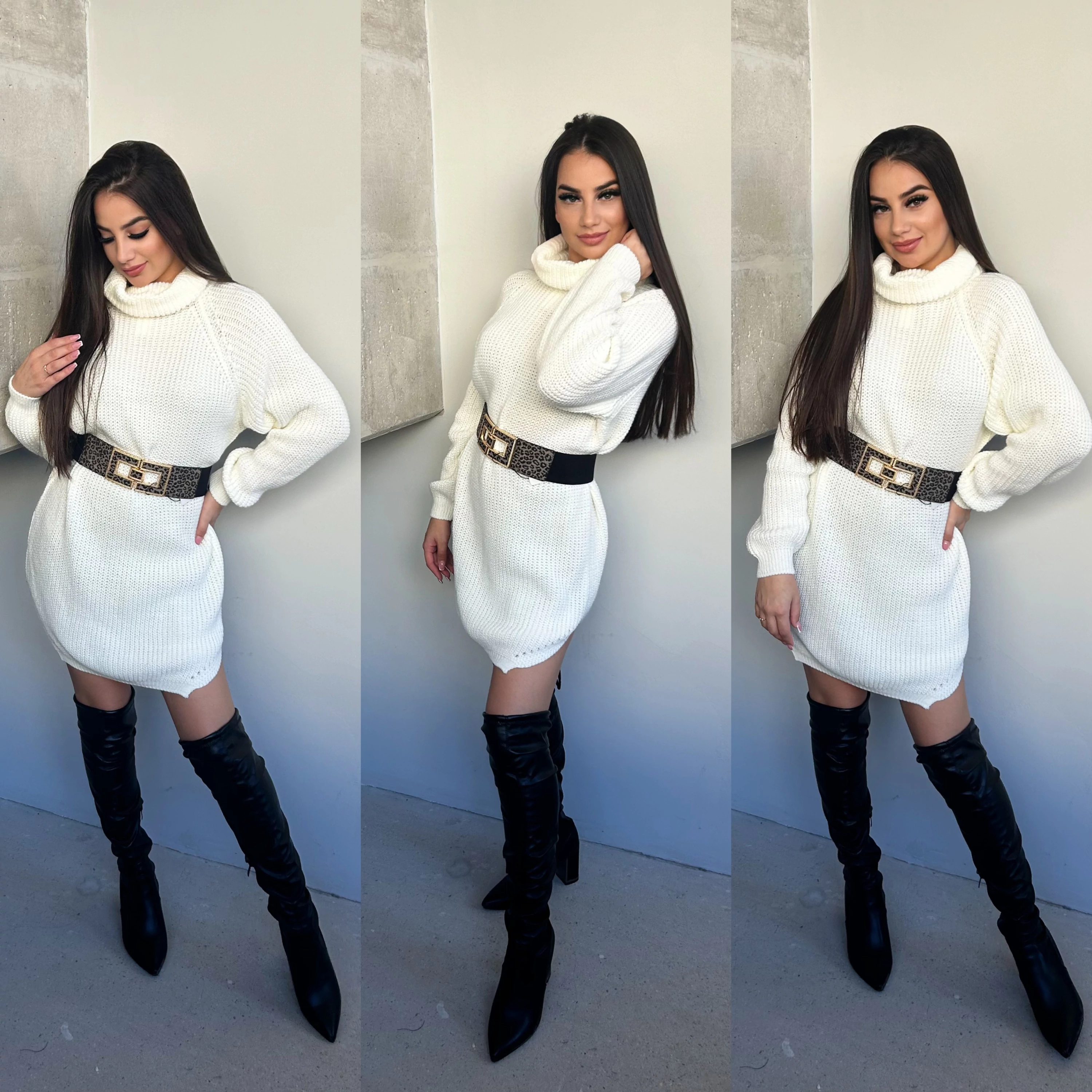 Cozy Chic Kötött Ruha – Stílusos és Meleg Női Kötött Ruha