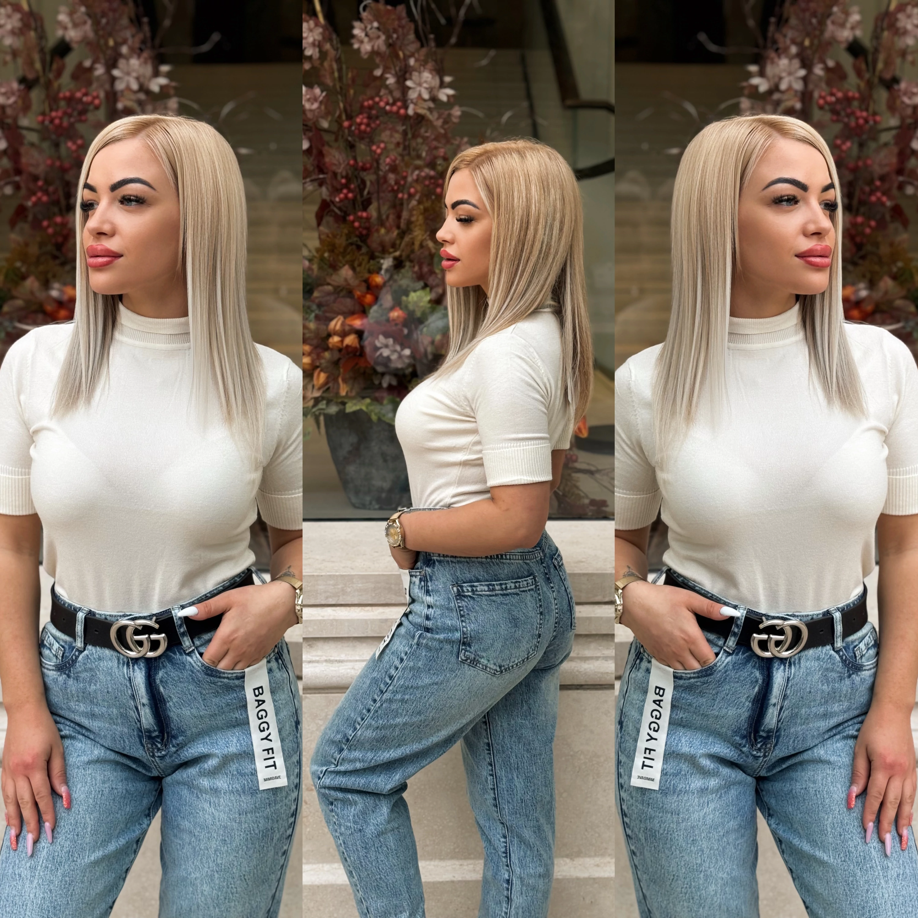 Rövid ujjú garbó HARPER - krém Rövid ujjú garbó HARPER - krém