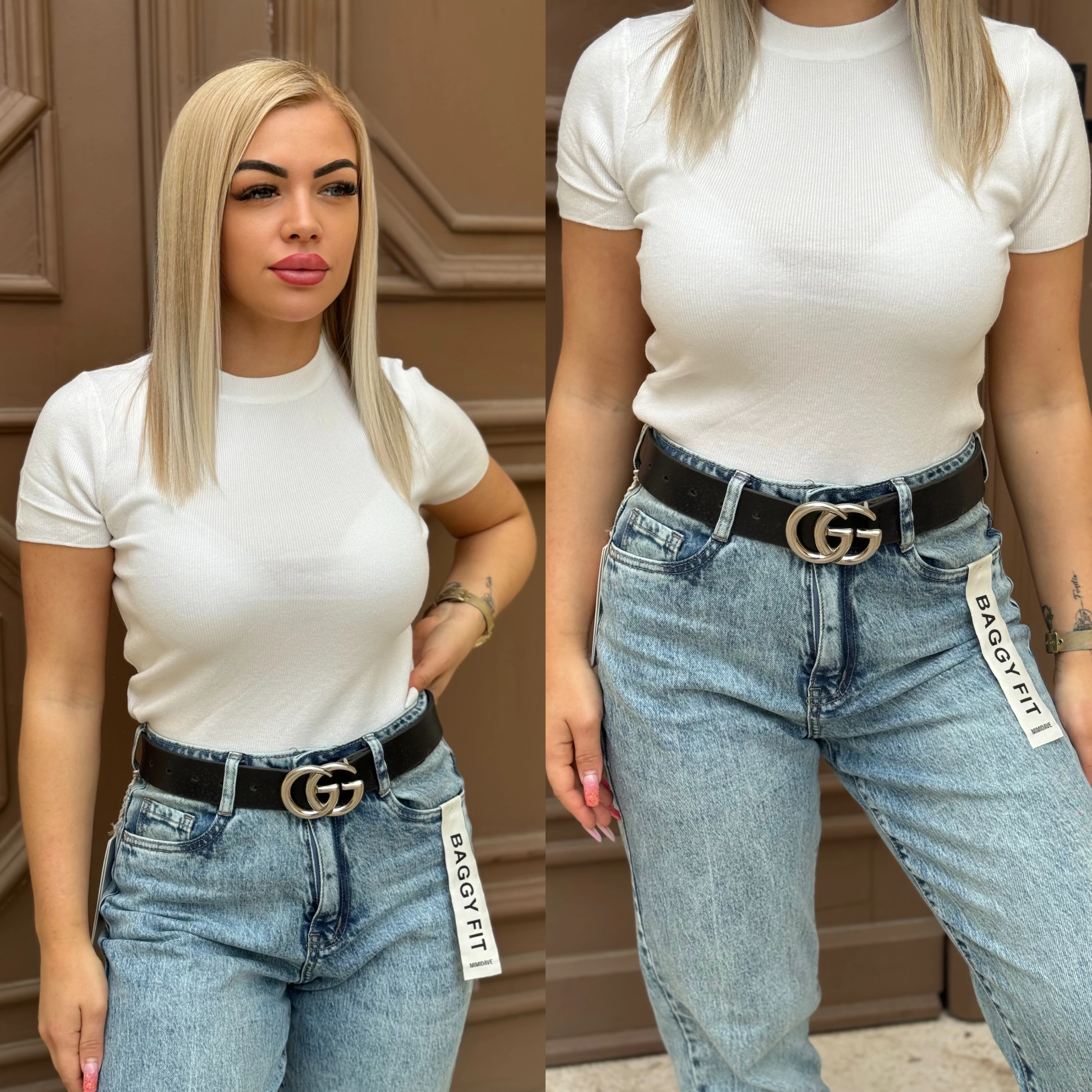 Női fehér kötött felső Női fehér kötött felső