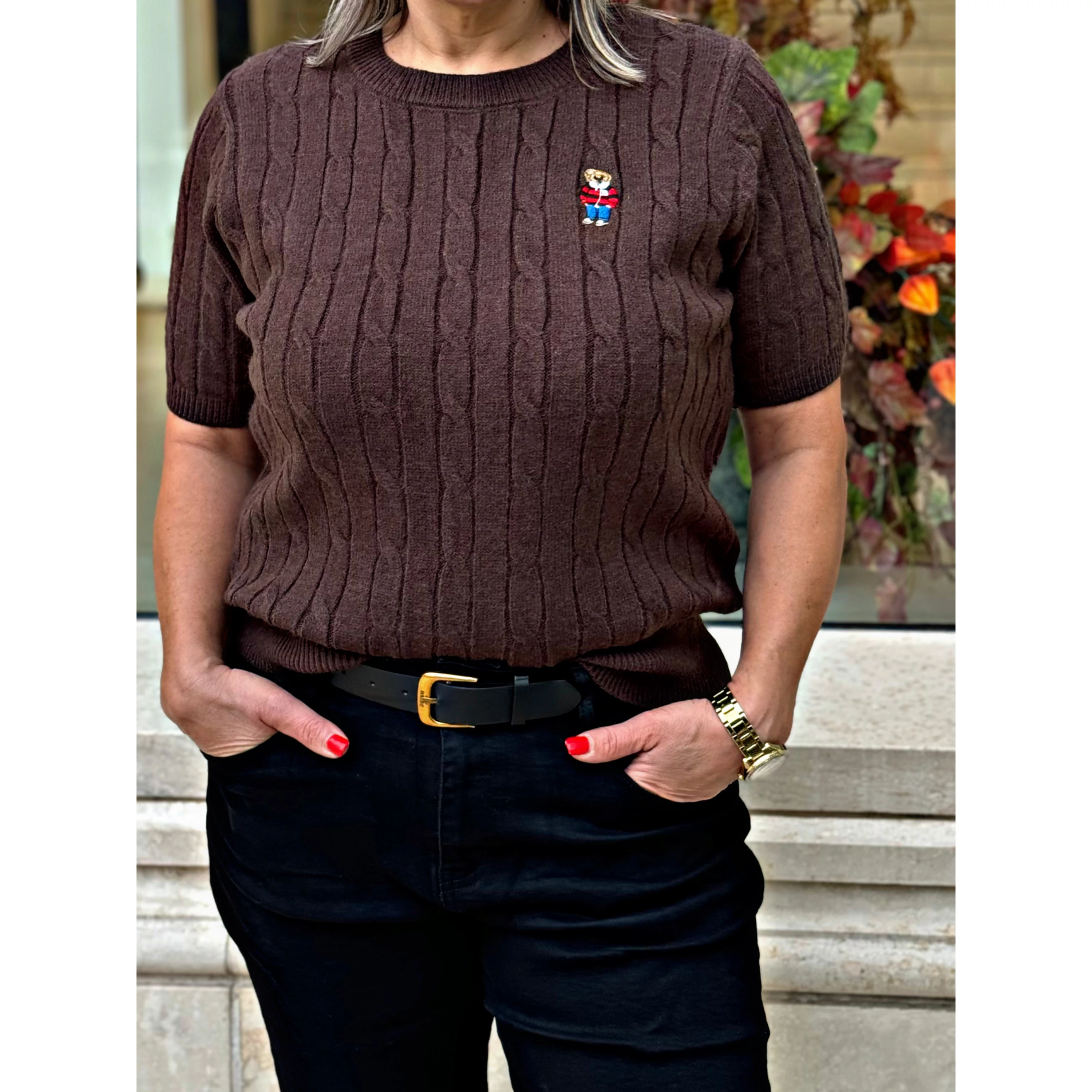 Moschno kötött felső – barna Moschno kötött felső – barna