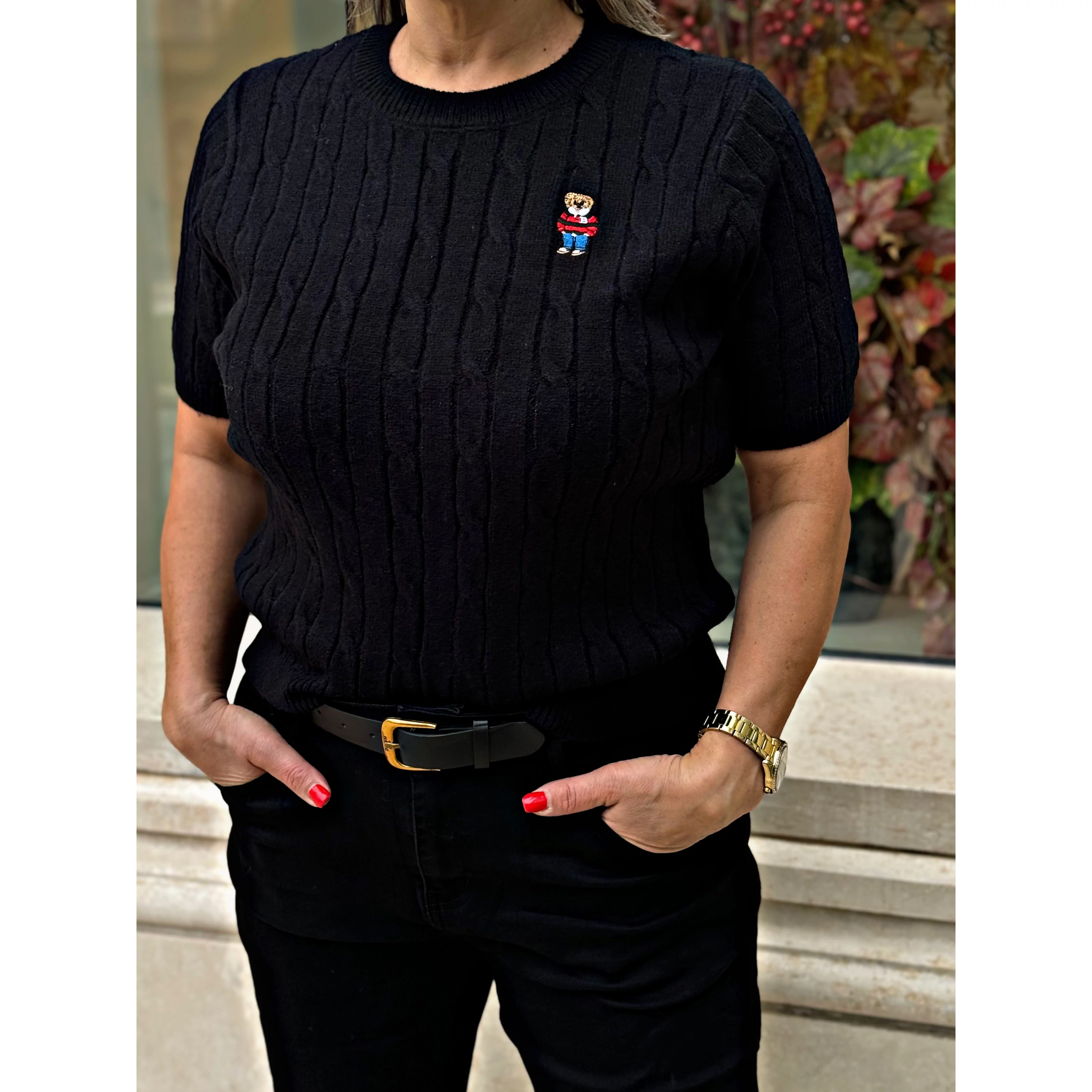 Moschno kötött felső – fekete Moschno kötött felső – fekete