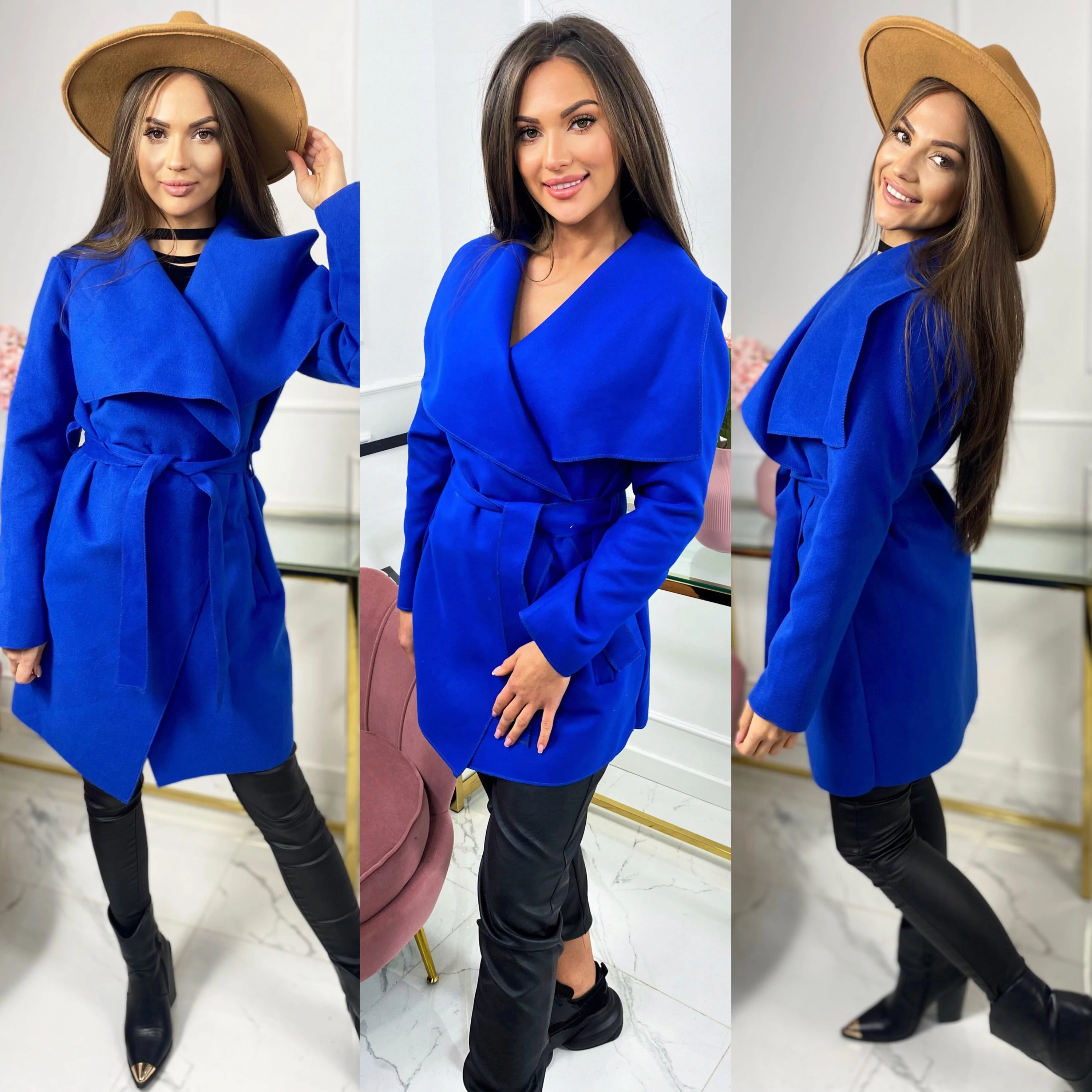 Divatos királykék kabát övvel, 7.990 Ft Divatos királykék kabát övvel, 7.990 Ft