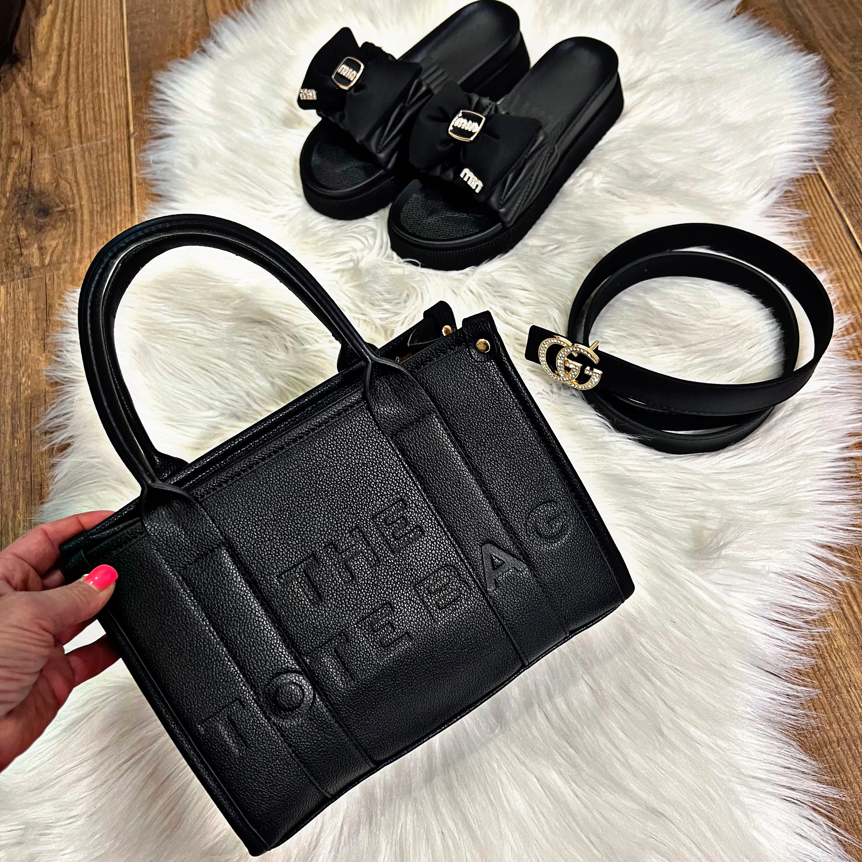 Fekete The Tote Bag táska 