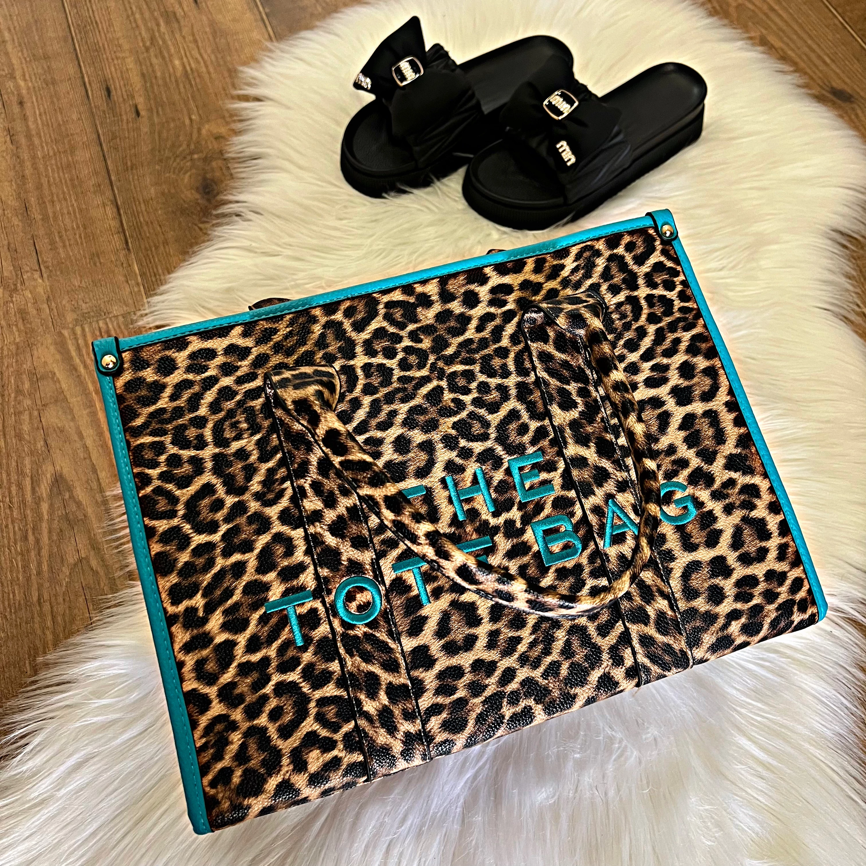 Leopárdmintás nagyméretű tote bag felirattal – MyFashion Leopárdmintás nagyméretű tote bag felirattal – MyFashion