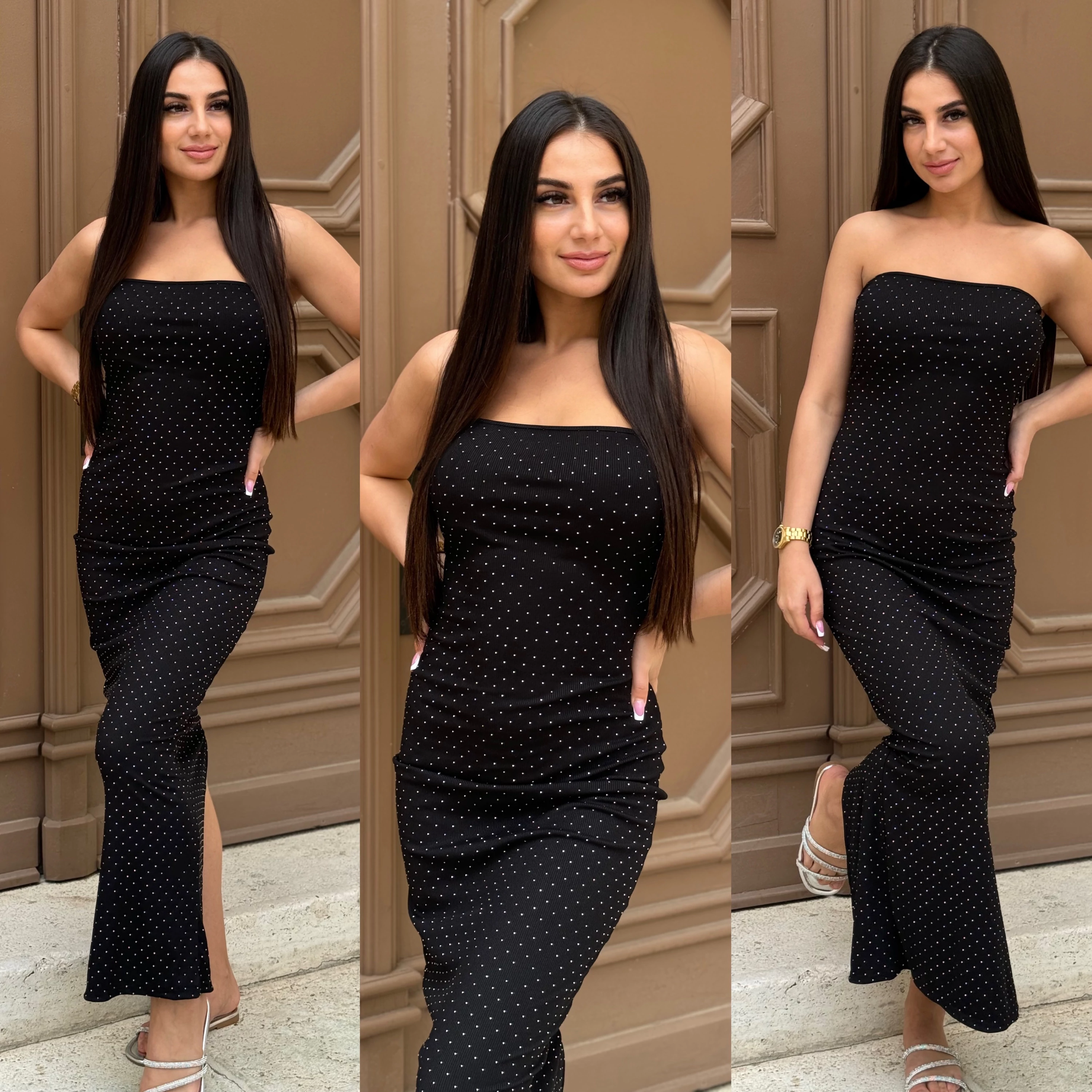 Shine Tube Maxi Ruha – Fekete