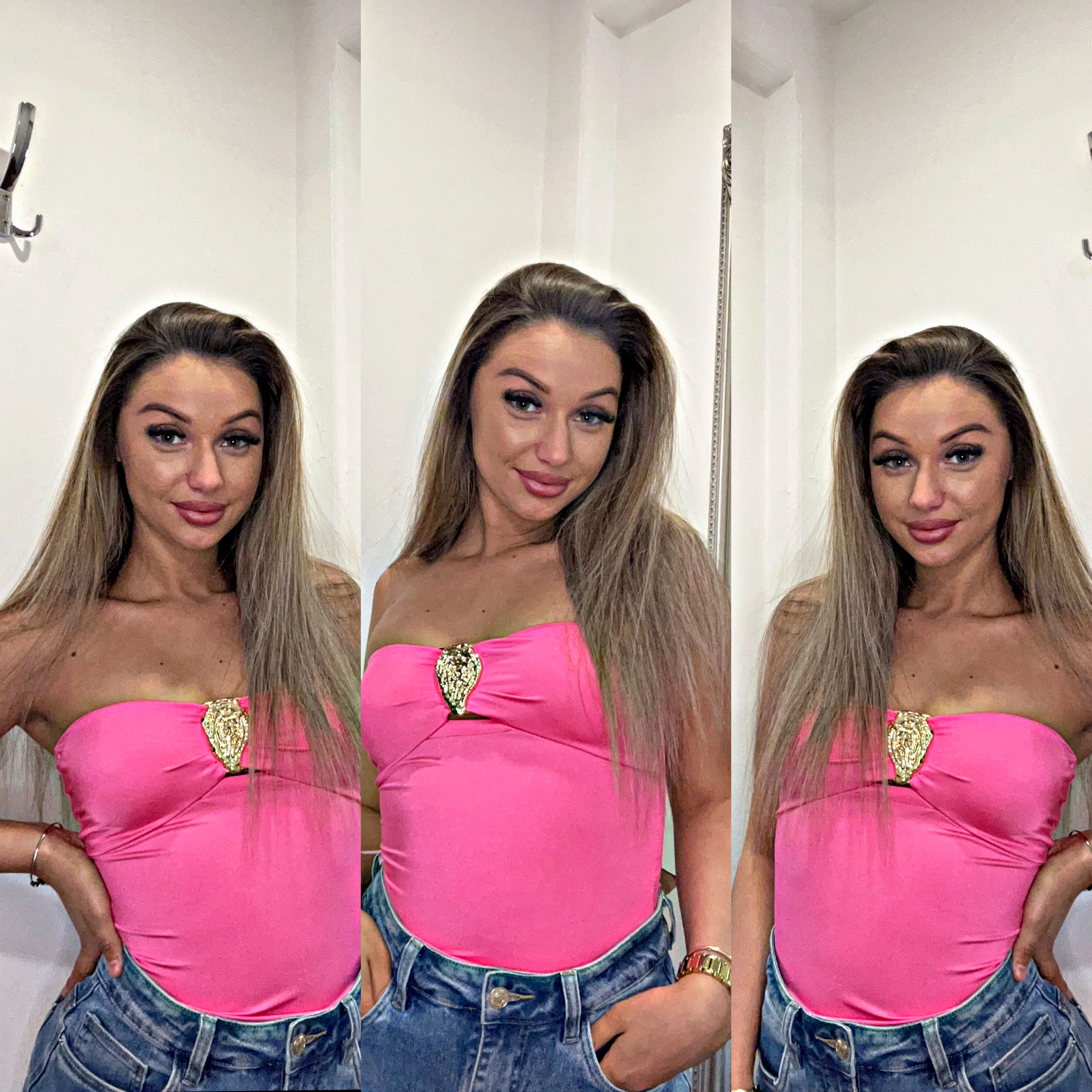 Pink Diva -  pánt nélküli body