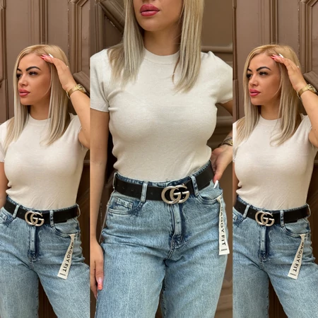 Női krém kötött felső