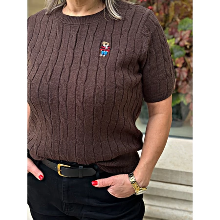 Moschno kötött felső – barna