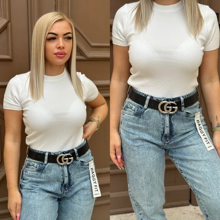 Női fehér kötött felső