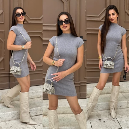 Ujjatlan kötött női ruha 