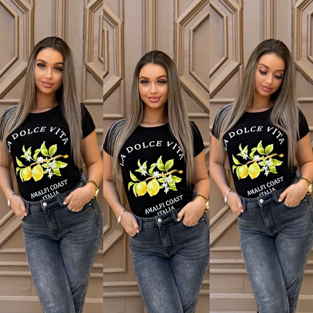 La Dolce Vita női póló – Olasz stílus citrommintával | S/M, L/XL