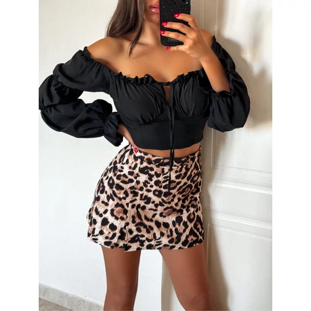 Arina felső – off-shoulder, hosszú ujjú crop top