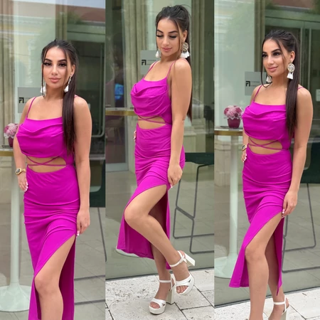 Glam Slit Bodycon Ruha 