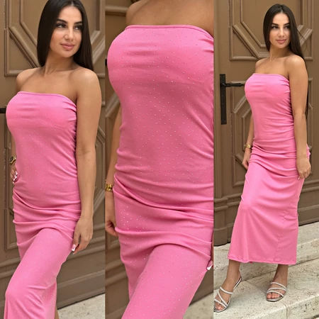 Shine Tube Maxi Ruha – Rózsaszín