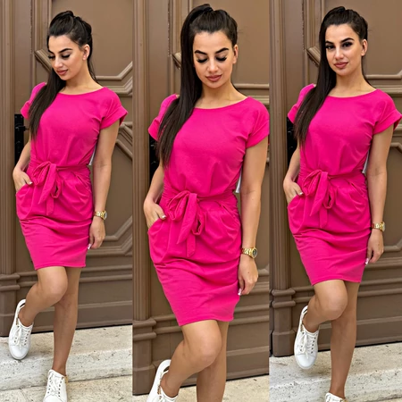Pink pamut tunika övvel