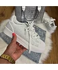 Kép 1/4 - Strasszköves fehér sneaker
